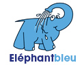 Elephant bleu